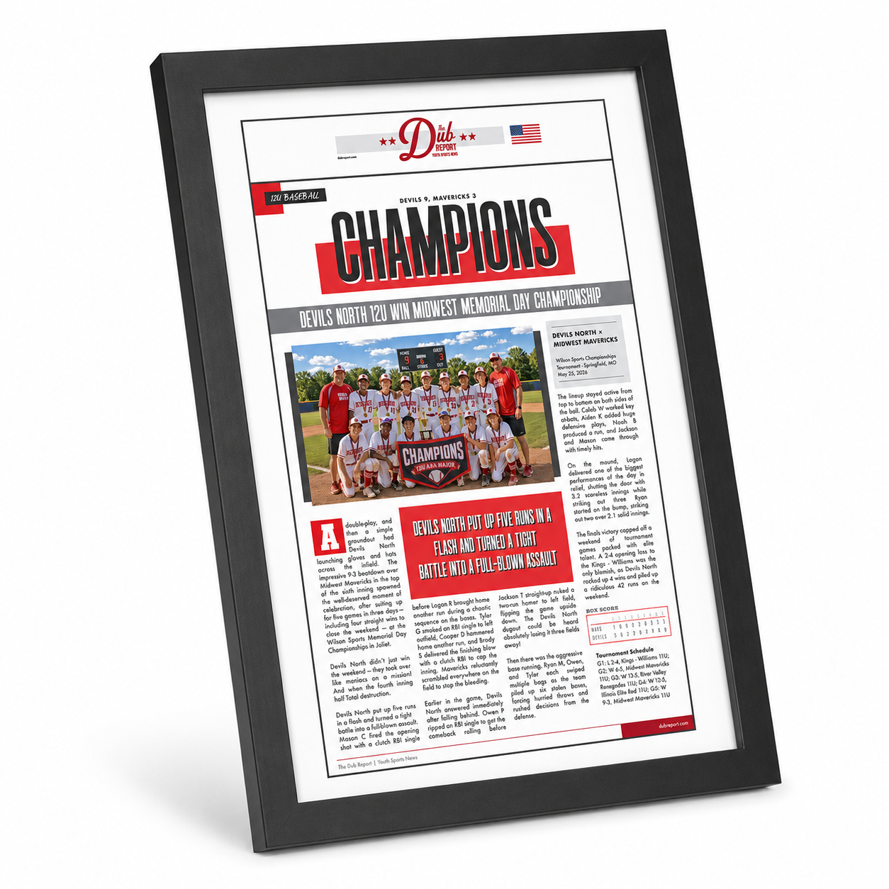 Game Custom Youth Sports Article
