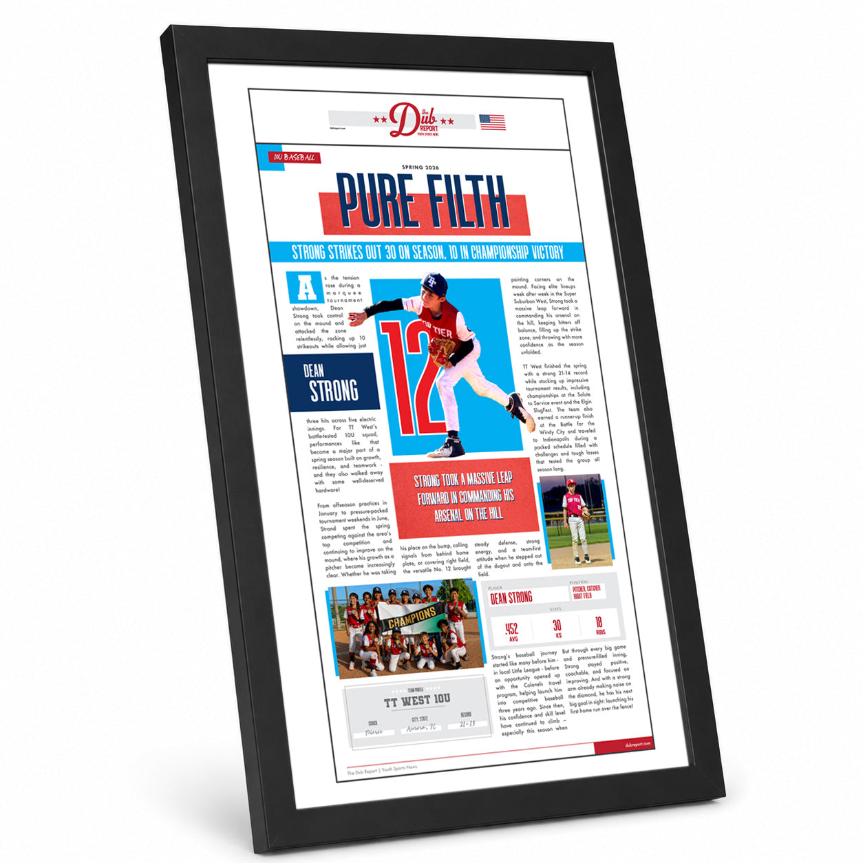 Player Custom Youth Sports Article